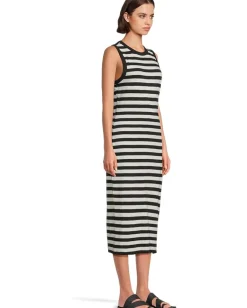 Dresses|Dresses|Sanctuary Contrast Trim Maxi Black/Macrame Stripe