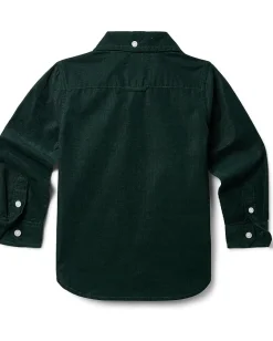 Janie and Jack Clothing<Cord Button-Up Shirt (Toddler/Little Kids/Big Kids) Green