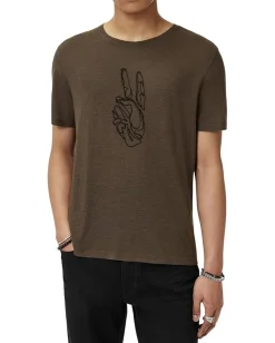 John Varvatos Cording Peace Tee KG6971F25 Teakwood Online