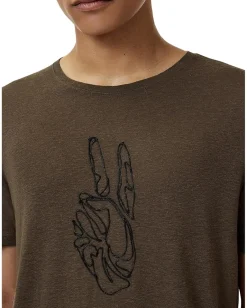 John Varvatos Cording Peace Tee KG6971F25 Teakwood Online