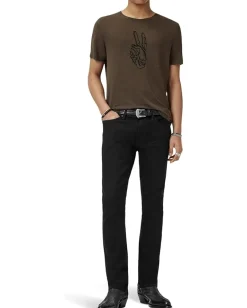 John Varvatos Cording Peace Tee KG6971F25 Teakwood Online