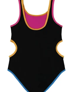 Clothing|Under Armour Kids Core Block One-Piece Swimsuit (Big Kid) Black