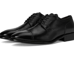 Oxfords|Oxfords|Johnston & Murphy Collection Cormac Cap Toe Black Italian Calfskin