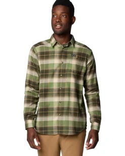 Activewear|Columbia Cornell Woods™ Flannel Long Sleeve Shirt Stone Green Classic Multi Tartan