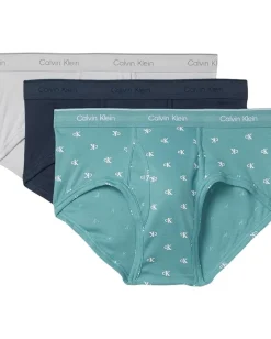Activewear|Calvin Klein Underwear Cotton Classics 3-Pack Brief Micro Chip/Diamond Logo/Zoni Beach/Ink
