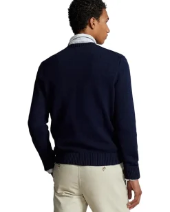 Polo Ralph Lauren Cotton Crew Neck Sweater Hunter Navy Online