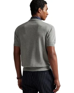 Activewear|Sweaters|Polo Ralph Lauren Cotton Crewneck Short-sleeve Sweater Fawn Grey Heather