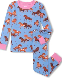 Clothing|Hatley Kids Cotton Pajamas Set (Toddler/Little Kid/Big Kid) Blue