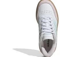 adidas Kids Court Block Shoes (Big Kid) White/Halo Mint/Almost Pink Clearance