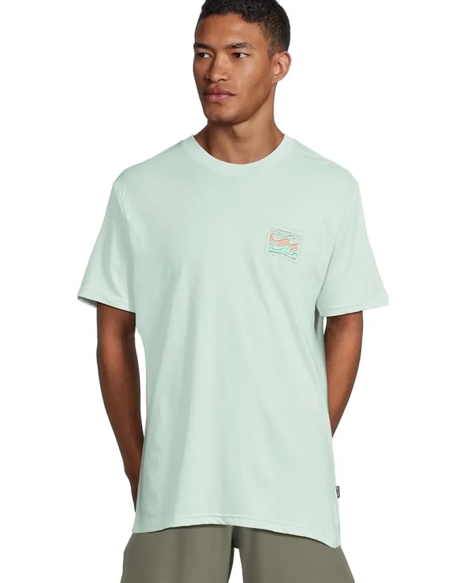 Activewear|T-Shirts|Billabong Crayon Wave Premium Short Sleeve Sea Glass