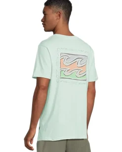 Activewear|T-Shirts|Billabong Crayon Wave Premium Short Sleeve Sea Glass