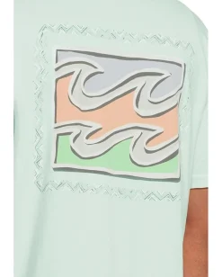 Activewear|T-Shirts|Billabong Crayon Wave Premium Short Sleeve Sea Glass