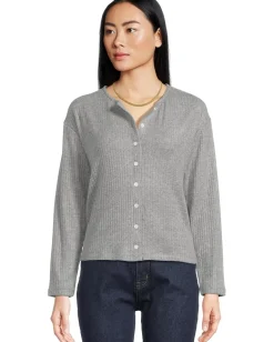 Women Madewell Crew Neck Cardigan Cozy Rib