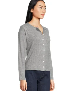 Women Madewell Crew Neck Cardigan Cozy Rib