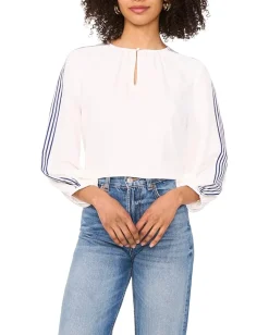 Women Vince Camuto Crew Neck Center Front Shirring