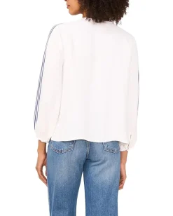Women Vince Camuto Crew Neck Center Front Shirring