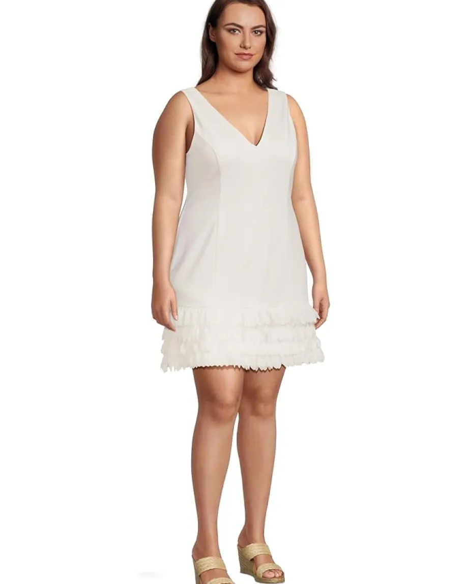Adrianna Papell Dresses|Dresses<3d Petal Crepe Short Dress Ivory
