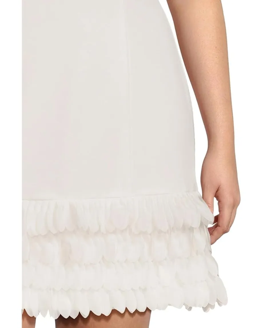 Adrianna Papell Dresses|Dresses<3d Petal Crepe Short Dress Ivory