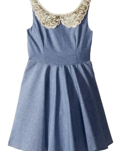 fiveloaves twofish Darcy Dress (Big Kids) Denim Clearance