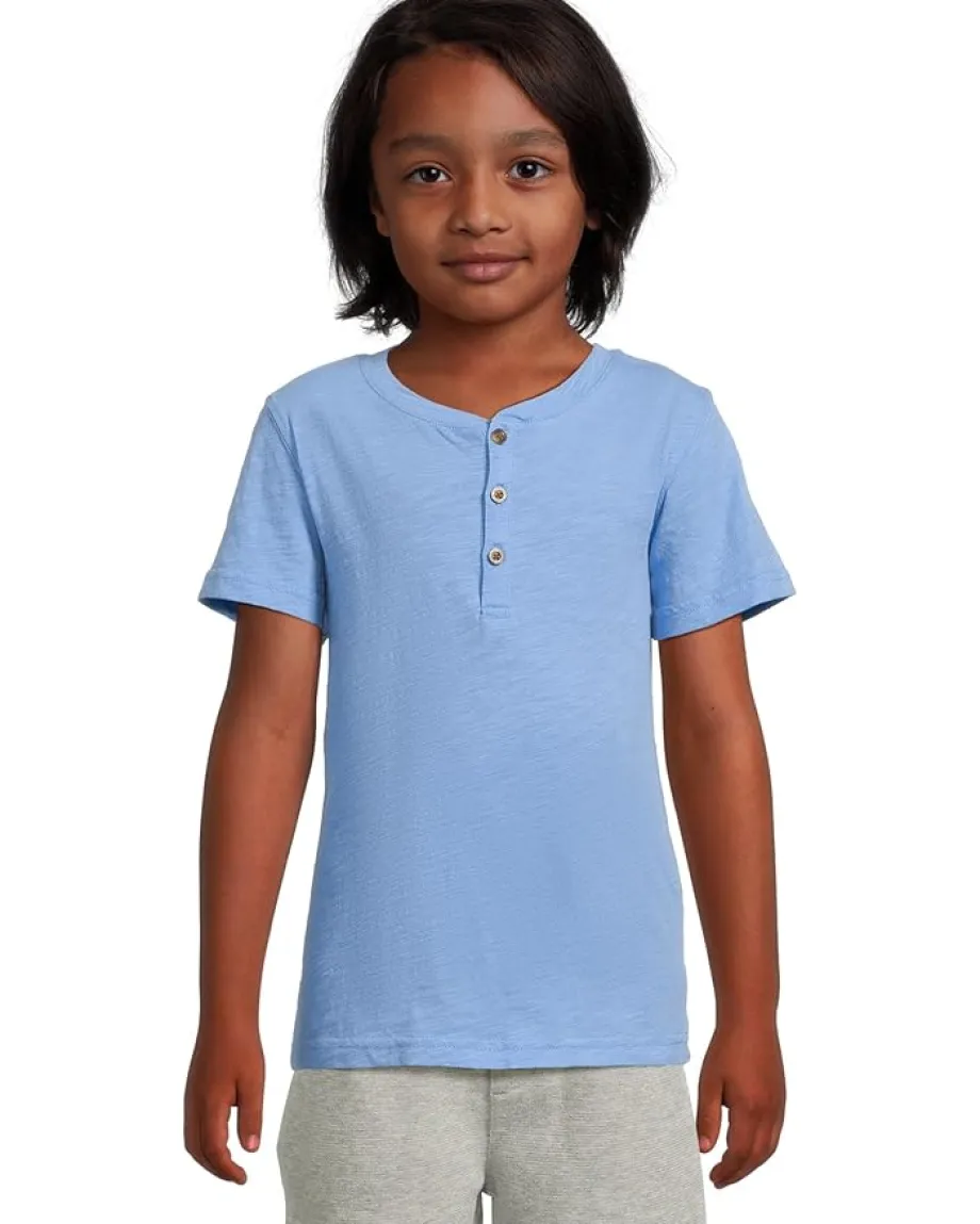 Appaman Kids Clothing<Day Party Henley (Toddler/Little Kid/Big Kid) Sky Blue