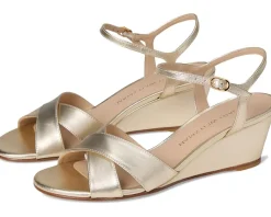 Stuart Weitzman Dayna Demi Wedge Light Gold Hot