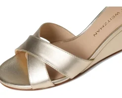 Stuart Weitzman Dayna Demi Wedge Light Gold Hot