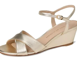 Stuart Weitzman Dayna Demi Wedge Light Gold Hot
