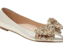 Jack Rogers Debra Ballet - Leather/Sequins Platinum Best