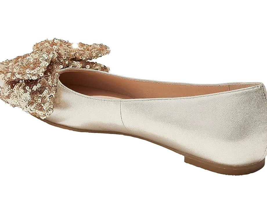 Jack Rogers Debra Ballet - Leather/Sequins Platinum Best