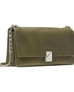 Kate Spade New York Deco Fine Grain Leather Soft Shoulder Bag Seaweed Hot