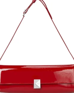 Kate Spade New York Handbags|Shoulder Bags<Deco Patent Leather Soft Mini Shoulder Dark Scarlet