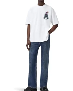 Activewear|T-Shirts|AllSaints Defiance Short Sleeve Crew Optic White