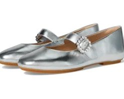 FitFlop Flats<Delicato Crystal-buckle Leather Mary Janes Silver