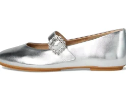 FitFlop Flats<Delicato Crystal-buckle Leather Mary Janes Silver
