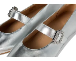 FitFlop Flats<Delicato Crystal-buckle Leather Mary Janes Silver