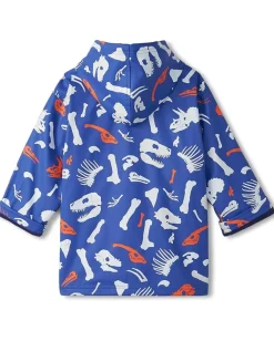 Clothing|Clothing|Hatley Kids Dino Fossils Colour Changing Zip-Up Rain Jacket (Toddler/Little Kid/Big Kid) Blue