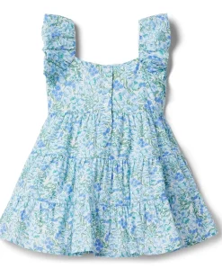 Clothing|Janie and Jack Ditsy Floral Dress (Toddler/Little Kids/Big Kids) Multicolor