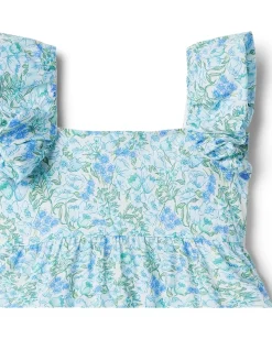Clothing|Janie and Jack Ditsy Floral Dress (Toddler/Little Kids/Big Kids) Multicolor
