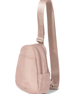 Baggallini Double Zip Mini Sling Blush Shimmer Sale
