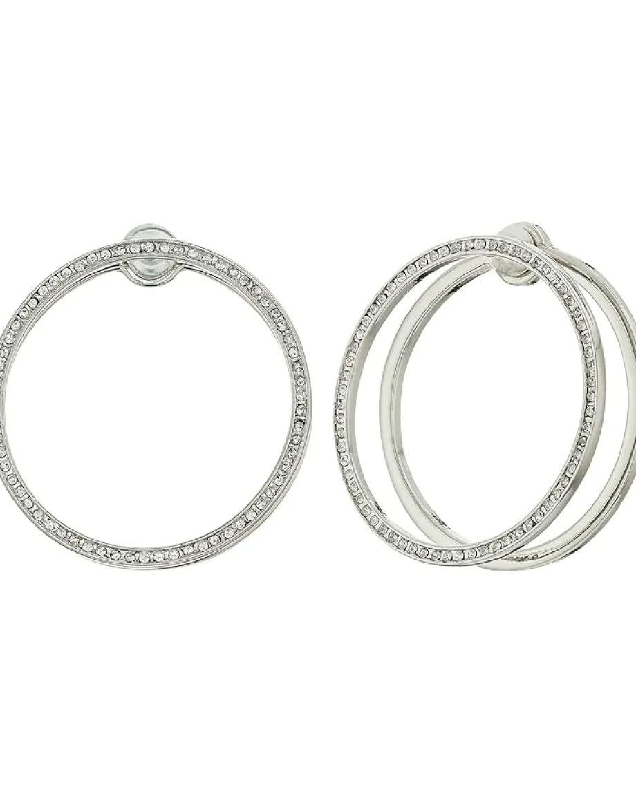 Rebecca Minkoff Jewelry|Jewelry<Drama Double Hoop Earrings Silver