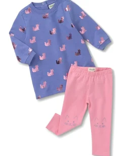 Hatley Kids Clothing<Dress And Legging Set (Toddler) Purple