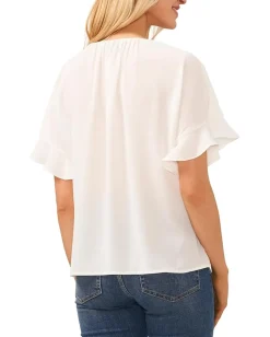 CeCe Shirts & Tops|Shirts & Tops<Drop Shoulder Wide Neck Blouse New Ivory