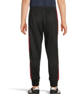 Clothing|adidas Kids Elastic Waistband 3-Stripe Tricot Jogger (Toddler/Little Kid) Black/Red