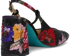 Blue by Betsey Johnson Heels|Heels<Elias Black Floral Multi