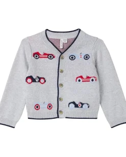 Kids/BOY Janie and Jack Embroidered Car Cardigan (Infant)