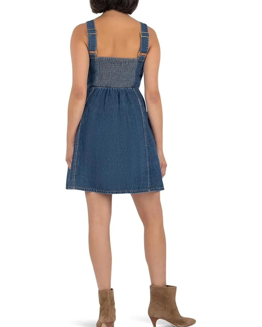KUT from the Kloth Dresses|Dresses<Emiko A-Line Sweetheart Dress with Smocking Dark Wash