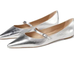 Stuart Weitzman Flats<Emilia Mary Jane Flat Silver