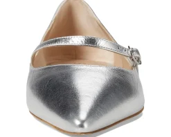 Stuart Weitzman Flats<Emilia Mary Jane Flat Silver