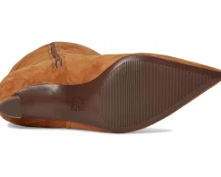 Boots|Boots|Naturalizer Emily Narrow Calf Knee High Boots Dark Chestnut Brown Suede