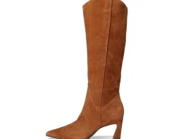 Boots|Boots|Naturalizer Emily Narrow Calf Knee High Boots Dark Chestnut Brown Suede